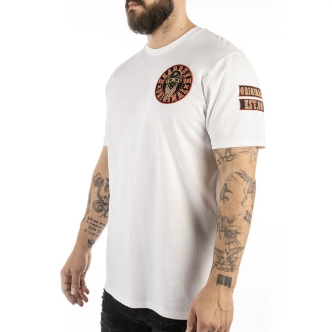 THE JUDGE CREW NECK PATCH SS TEE WHITE