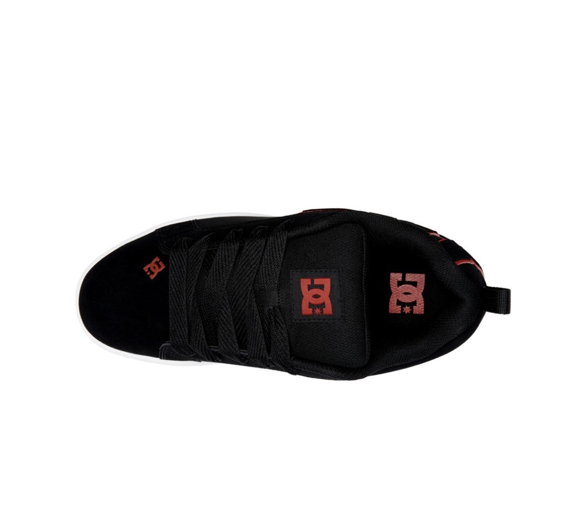 DC COURT GRAFFIK BLACK RED WHITE XKRW Laces