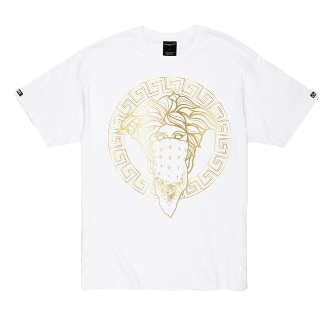 FOIL MEDUSA OUTLINE SS TEE WHITE