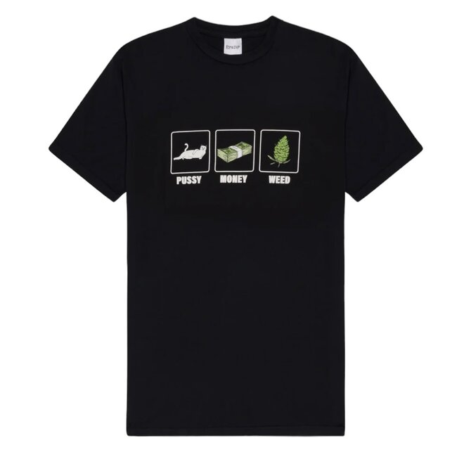 PUSSY MONEY WEED SS TEE BLACK