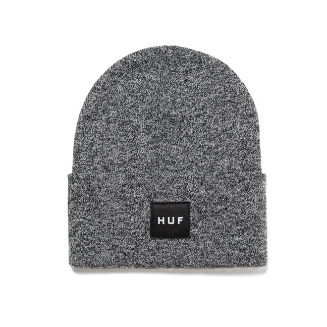 MELANGE BOX LOGO BEANIE BLACK