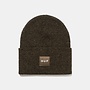 MELANGE BOX LOGO BEANIE BISON