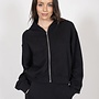 WAFFLE KNIT MIDDLE SISTER ZU HOODY BLACK