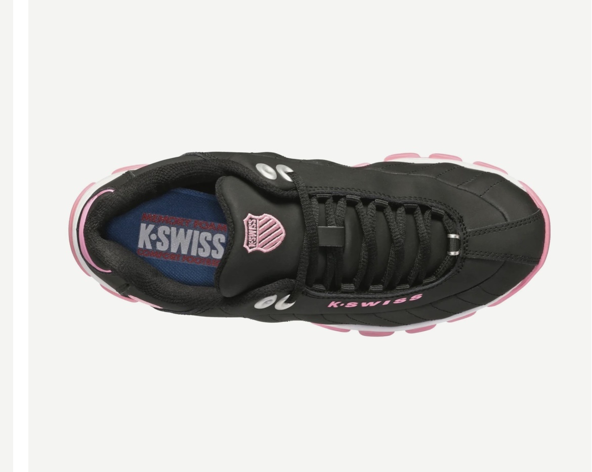 W KSWISS ST329 CMF BLACK/PINK/WHITE - Laces