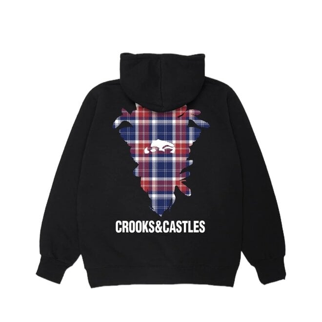 PLAID FILL MEDUSA PO HOODY BLACK