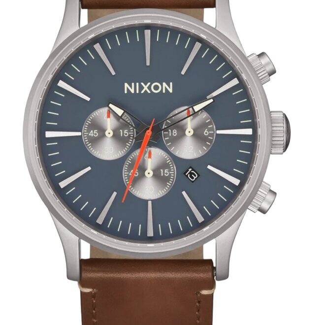 SENTRY CHRONO LEATHER LT GUNMETAL/BASALT/SIENNA