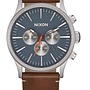 SENTRY CHRONO LEATHER LT GUNMETAL/BASALT/SIENNA