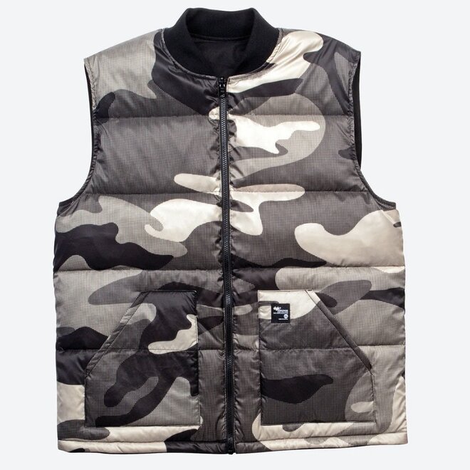 CONTRA REVERSIBLE VEST BLACK CAMO