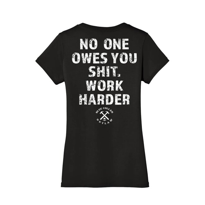 WORK HARDER SS TEE BLACK