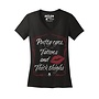 PRETTY EYES VNECK SS TEE BLACK