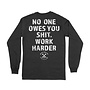 WORK HARDER LS TEE BLACK