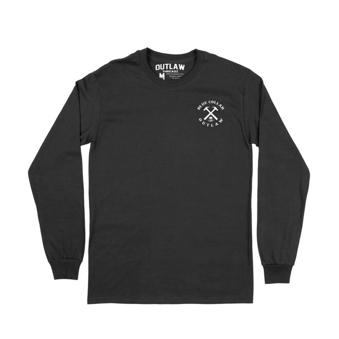WORK HARDER LS TEE BLACK