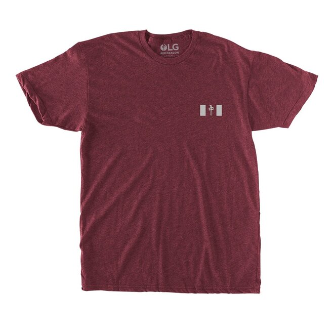 TRI-BLEND MINI FLAG SS TEE CARDINAL