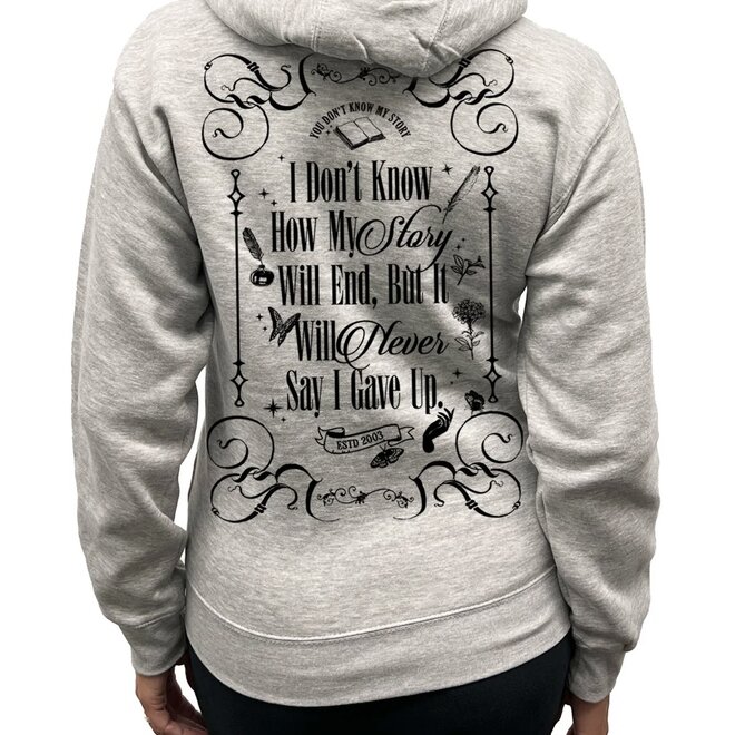 YOU DONT KNOW MY STORY ZU HOODY GREY