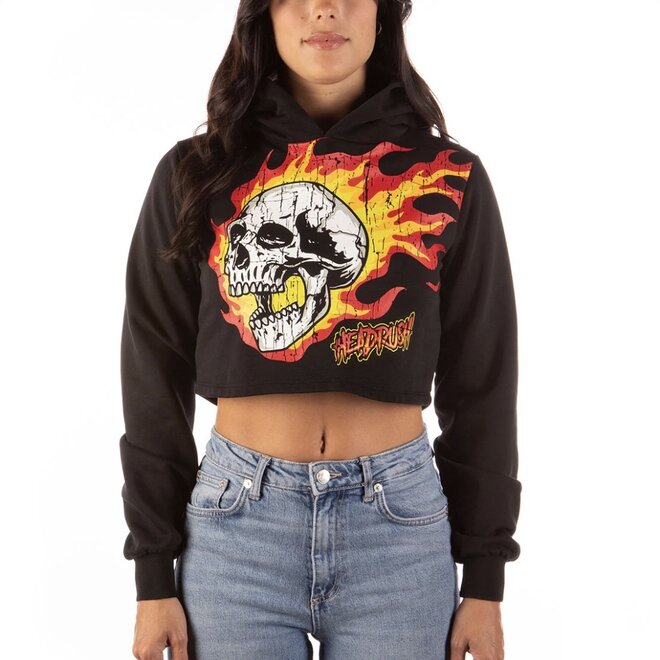 THE WORLD TOUR CROP PO HOODY BLACK