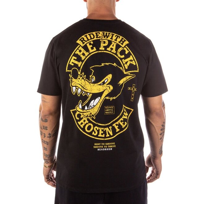 THE RIDE WITH THE PACK SS TEE BLACK