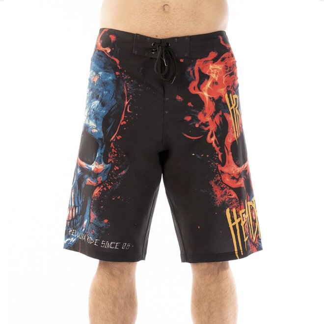 THE STREETS BOARDSHORTS BLACK RED