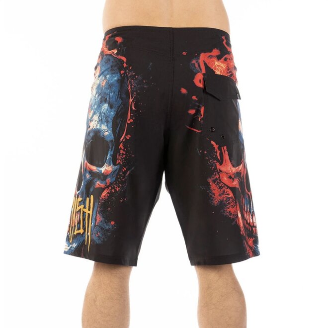 THE STREETS BOARDSHORTS BLACK RED