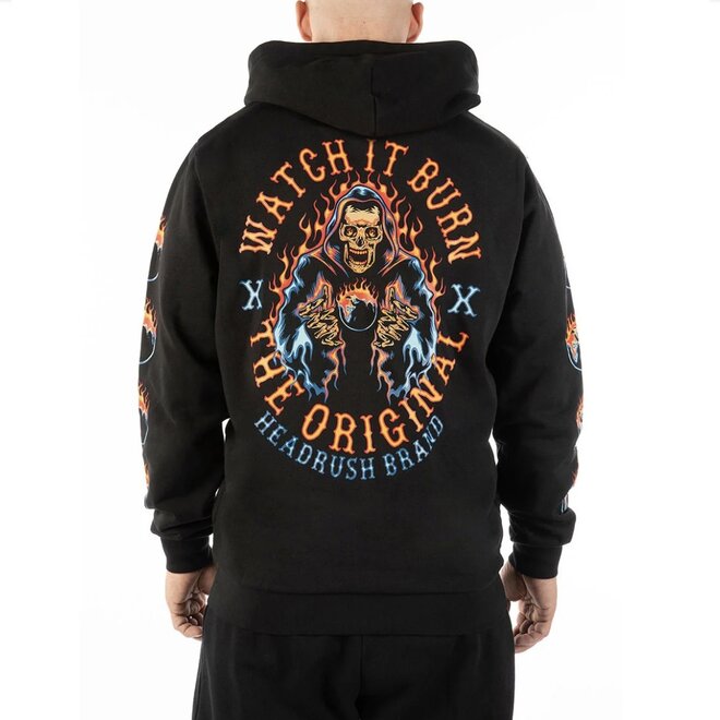 WATCH IT BURN ZIP HOODY BLACK