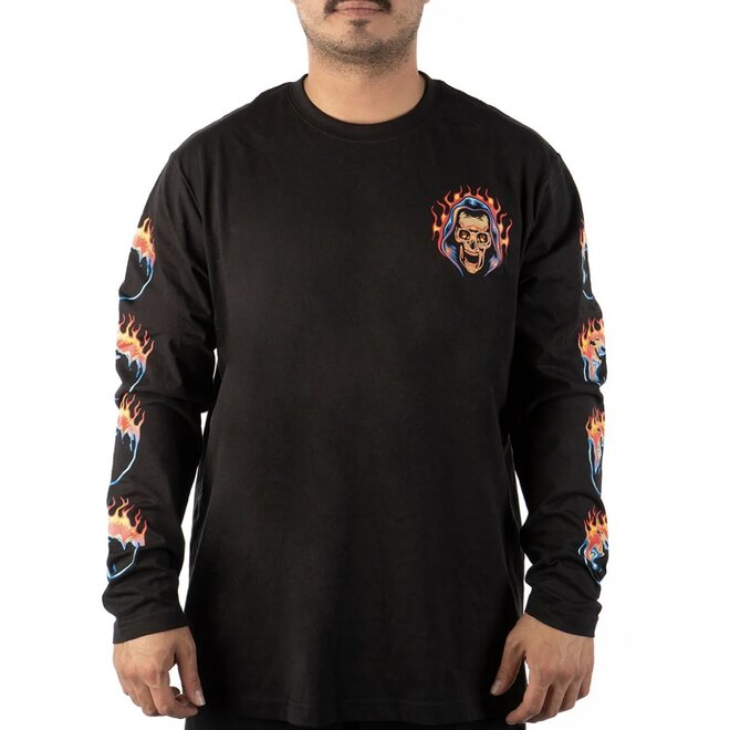 THE WATCH IT BURN LS TEE BLACK