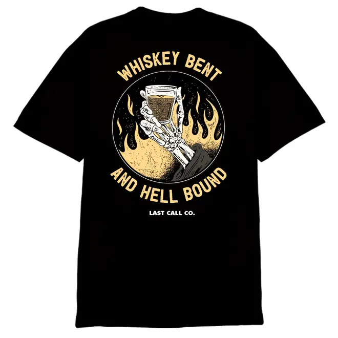 WHISKEY BENT SS TEE BLACK