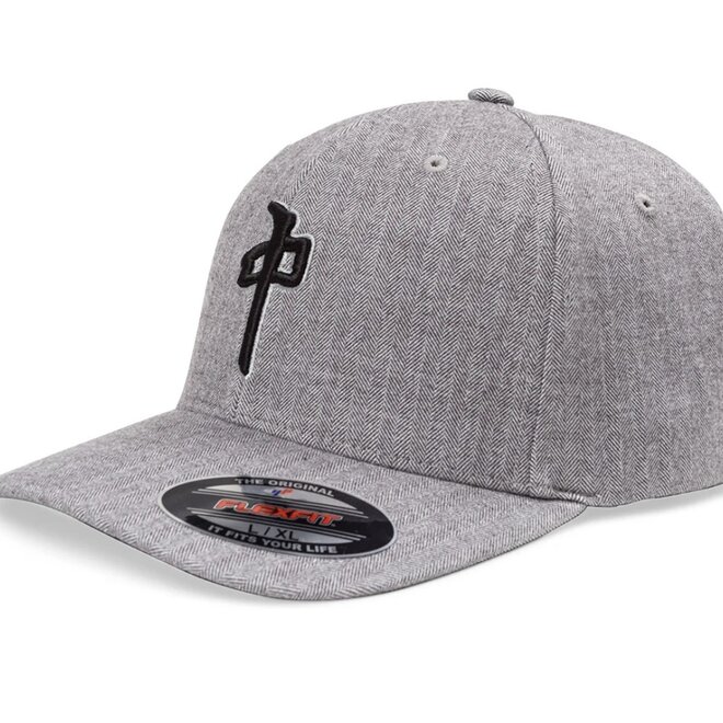 OG PUFFY FLEXFIT HAT HERRINGBONE GREY