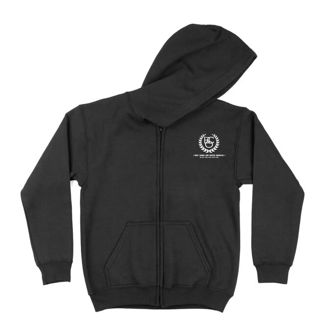 BROKE ZIP HOODY BLACK