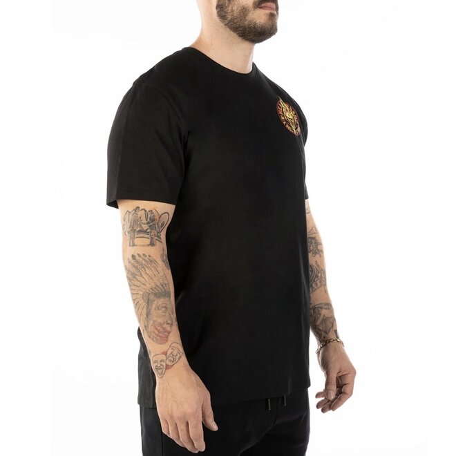THE HEAD OVER FLAMES SS TEE BLACK YELLOW