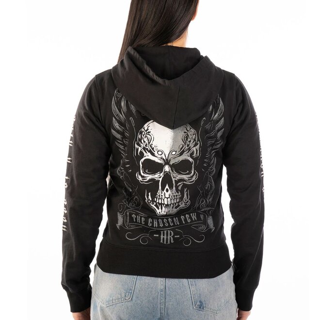 THE FOLLIE VINTAGE ZIP HOODY BLACK