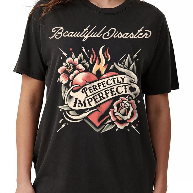 REBEL INK SS TEE BLACK GREY