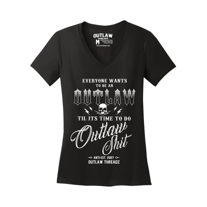 SHIT VNECK SS TEE BLACK
