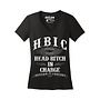 HBIC VNECK TEE BLACK WHITE