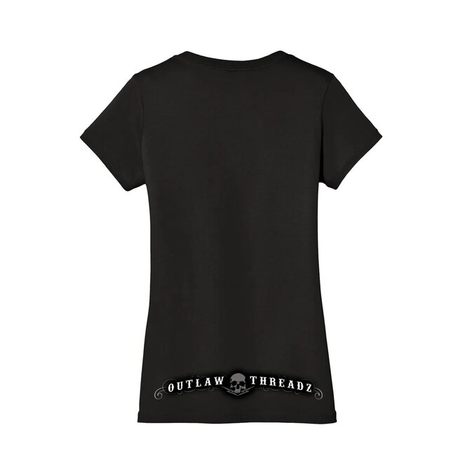 HBIC VNECK TEE BLACK WHITE