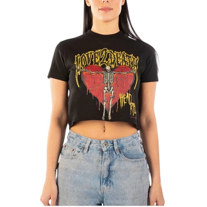 THE LOVE 2 DEATH CROPPED SS TEE BLACK