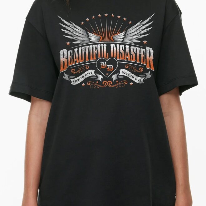LIVE TO LOVE SS TEE BLACK