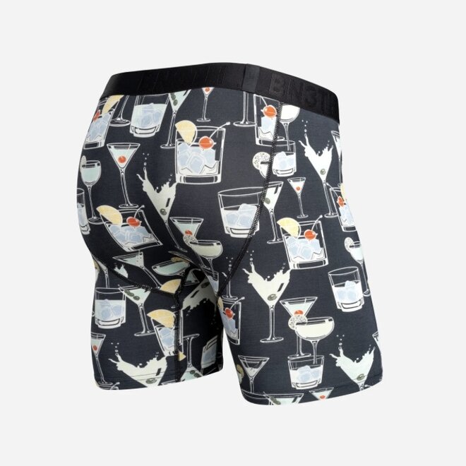 CLASSIC ICON BOXER BRIEF PRINT COCKTAILS BLACK