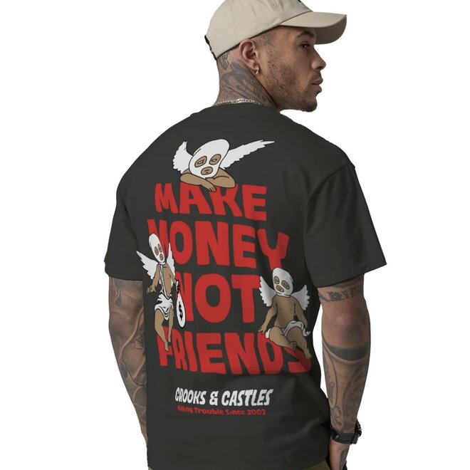 MONEY NOT FRIENDS SS TEE BLACK