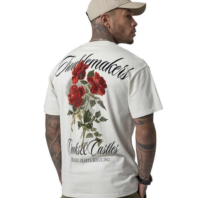 BREAKING HEARTS SINCE 2002 SS TEE WHITE