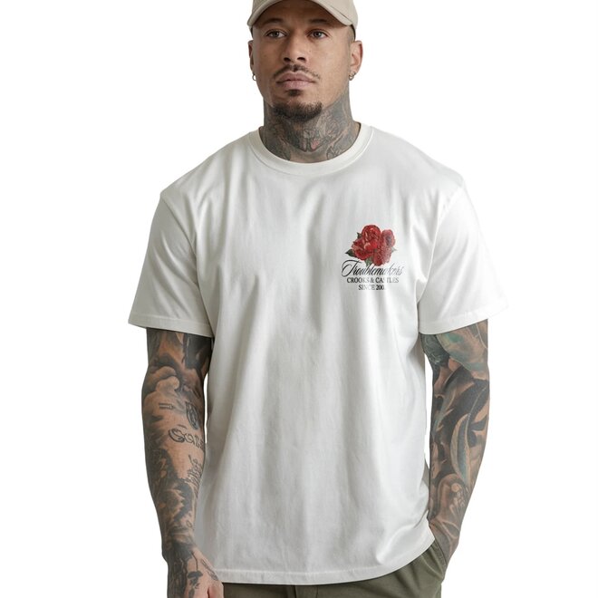 BREAKING HEARTS SINCE 2002 SS TEE WHITE