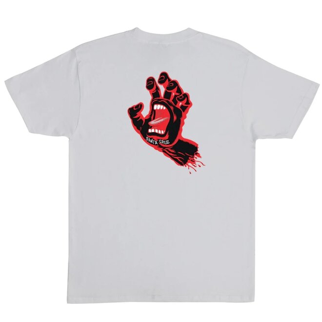 SCREAMING HAND SS TEE ASH BLACK RED