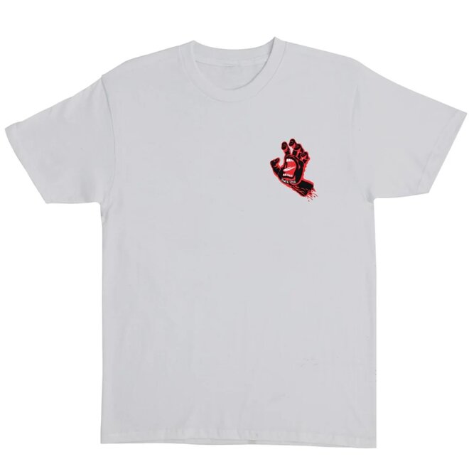 SCREAMING HAND SS TEE ASH BLACK RED
