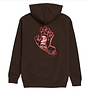 SCREAMING HAND PO HOODY BROWN BLACK RED