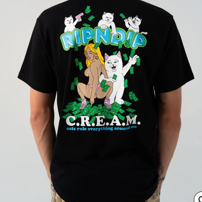 CLUB CREAM SS TEE BLACK