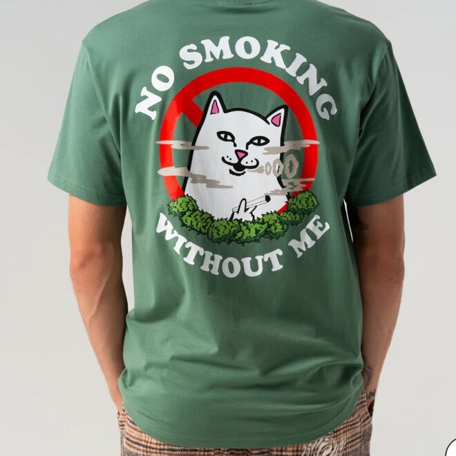 NO SMOKING SS TEE LIGHT OLIVE