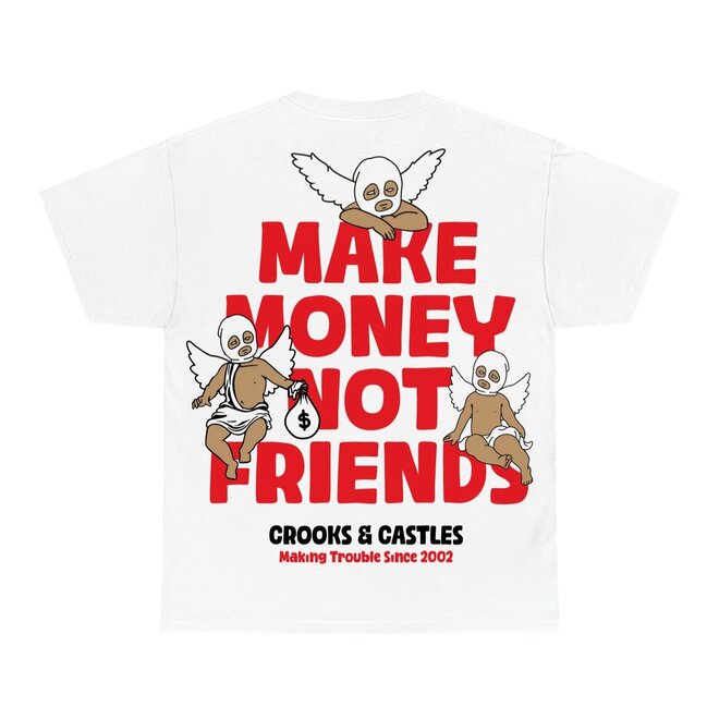 MONEY NOT FRIENDS WHITE