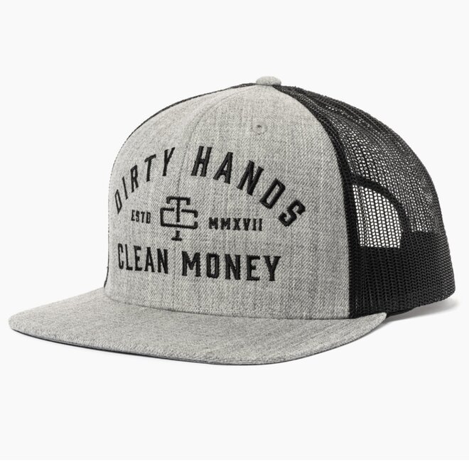 DHCM MESHBACK TRUCKER HAT HEATHER GREY BLACK
