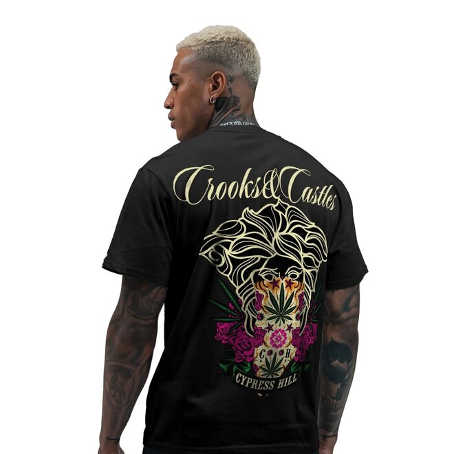 FLORAL MEDUSA SS TEE BLACK