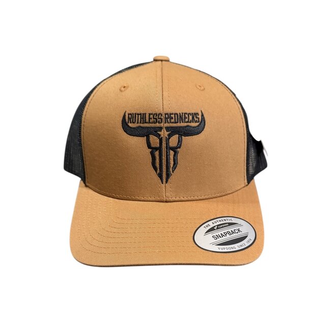 RAW TALENT CURVED BRIM TRUCKER HAT CAREMEL