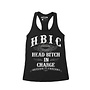 HBIC RACERBACK TANK BLACK WHITE