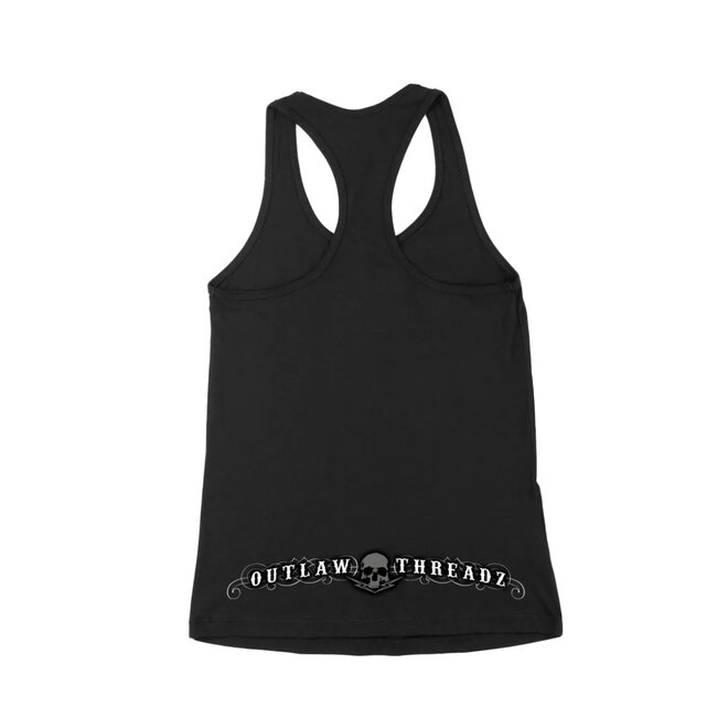 HBIC RACERBACK TANK BLACK WHITE
